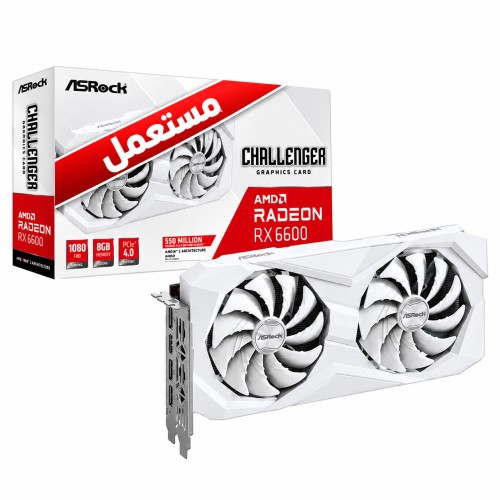 ASROCK Radeon™ RX 6600 Challenger D 8GB WHITE [USED]